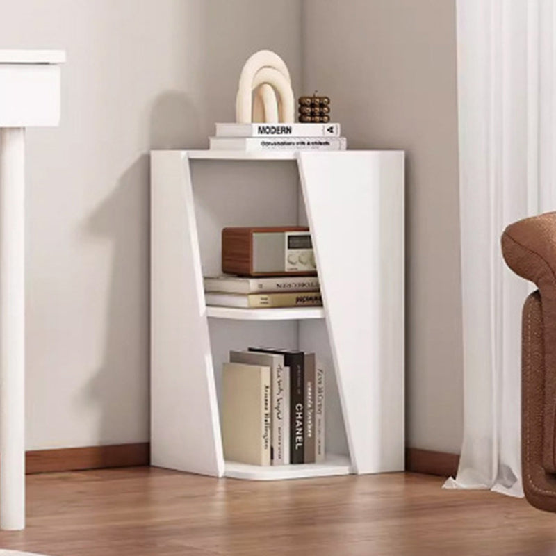 Modern Minimalist Triangle MDF Compact Corner Bookcase 2/4/6-Tier Storage Rack For Home Office
