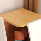 Estantería esquinera compacta de MDF con diseño triangular, minimalista y moderno, con 2/4/6 niveles de almacenamiento para oficina en casa