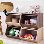 Armario organizador modular de cubos de MDF nórdico contemporáneo con puertas para dormitorio y sala de estar, para libros, juguetes y aperitivos, multicapa