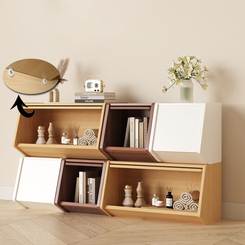 Armario organizador modular de cubos de MDF nórdico contemporáneo con puertas para dormitorio y sala de estar, para libros, juguetes y aperitivos, multicapa
