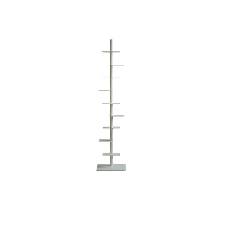 Estantería espiral invisible de acero al carbono moderna de mediados de siglo con 9 niveles, estante esquinero de almacenamiento para oficina en casa