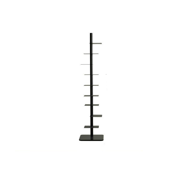 Estantería espiral invisible de acero al carbono moderna de mediados de siglo con 9 niveles, estante esquinero de almacenamiento para oficina en casa