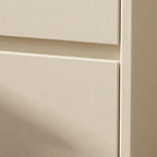 Contemporary Luxury Rectangle Microfiber Leather Solid Wood Plastic Metal Nightstand 2-Drawer For Bedroom