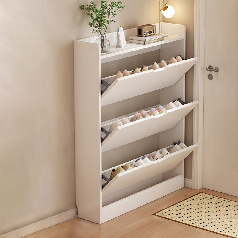Modern Minimalist Ultra-Thin Rectangular Eco-Friendly Engineered Wood Shoe Storage 2/3-Cabinet For Entryways
