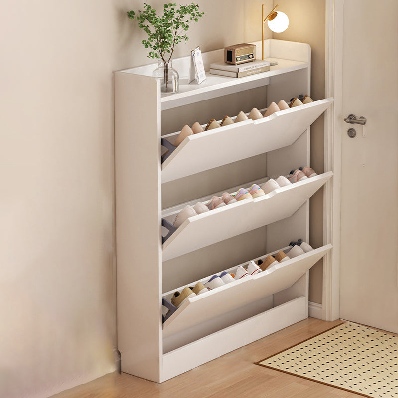Modern Minimalist Ultra-Thin Rectangular Eco-Friendly Engineered Wood Shoe Storage 2/3-Cabinet For Entryways