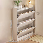 Modern Minimalist Ultra-Thin Rectangular Eco-Friendly Engineered Wood Shoe Storage 2/3-Cabinet For Entryways