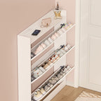 Modern Minimalist Ultra-Thin Rectangular Eco-Friendly Engineered Wood Shoe Storage 2/3-Cabinet For Entryways
