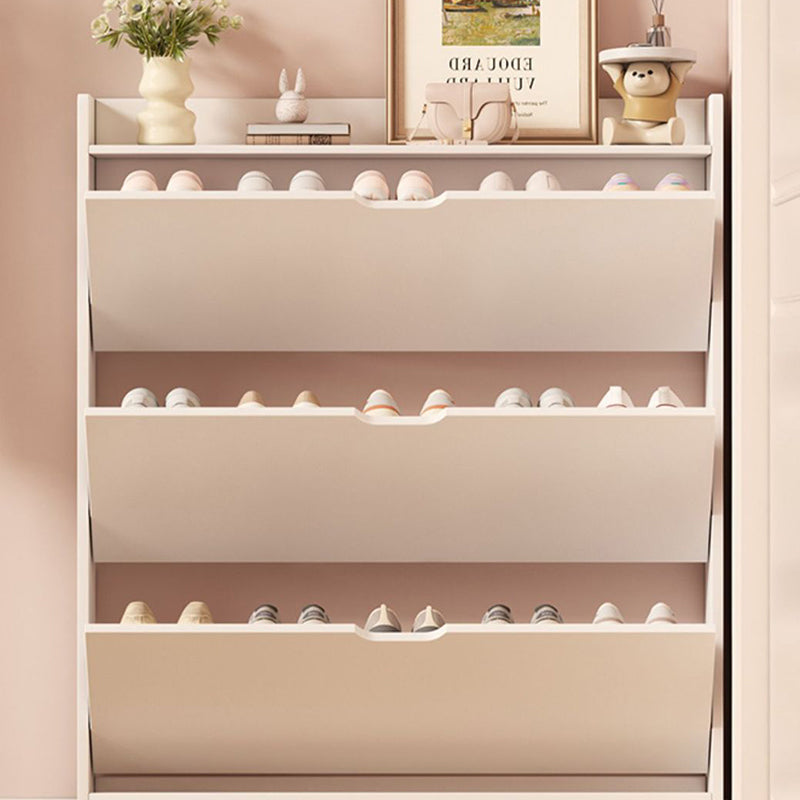 Modern Minimalist Ultra-Thin Rectangular Eco-Friendly Engineered Wood Shoe Storage 2/3-Cabinet For Entryways