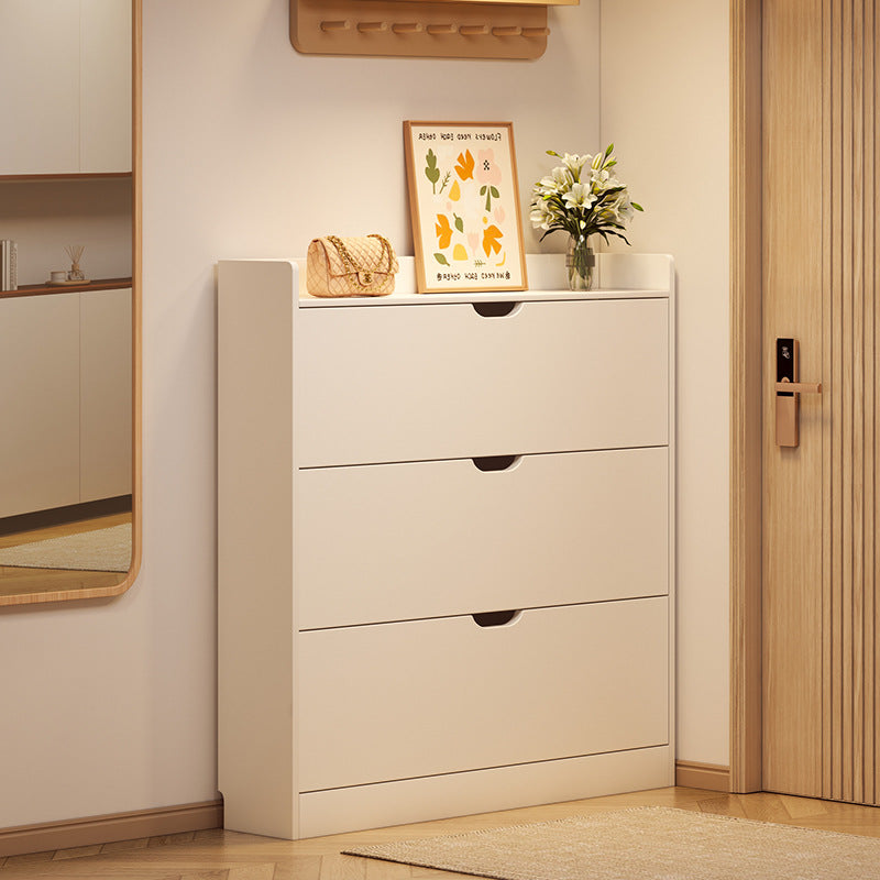 Modern Minimalist Ultra-Thin Rectangular Eco-Friendly Engineered Wood Shoe Storage 2/3-Cabinet For Entryways