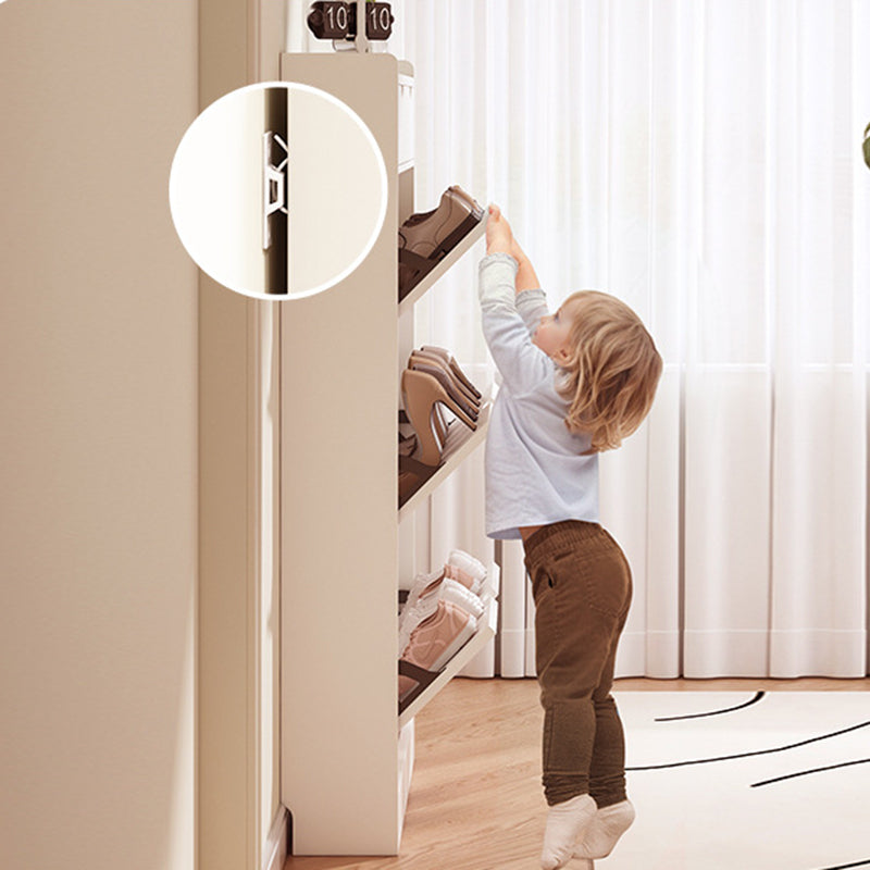 Modern Minimalist Ultra-Thin Rectangular Eco-Friendly Engineered Wood Shoe Storage 2/3-Cabinet For Entryways