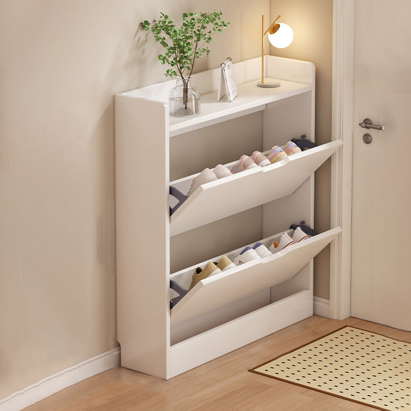 Modern Minimalist Ultra-Thin Rectangular Eco-Friendly Engineered Wood Shoe Storage 2/3-Cabinet For Entryways