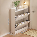 Modern Minimalist Ultra-Thin Rectangular Eco-Friendly Engineered Wood Shoe Storage 2/3-Cabinet For Entryways