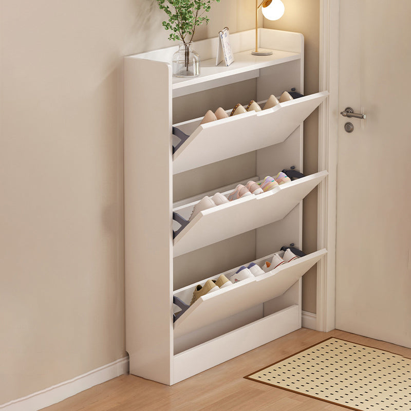 Modern Minimalist Ultra-Thin Rectangular Eco-Friendly Engineered Wood Shoe Storage 2/3-Cabinet For Entryways