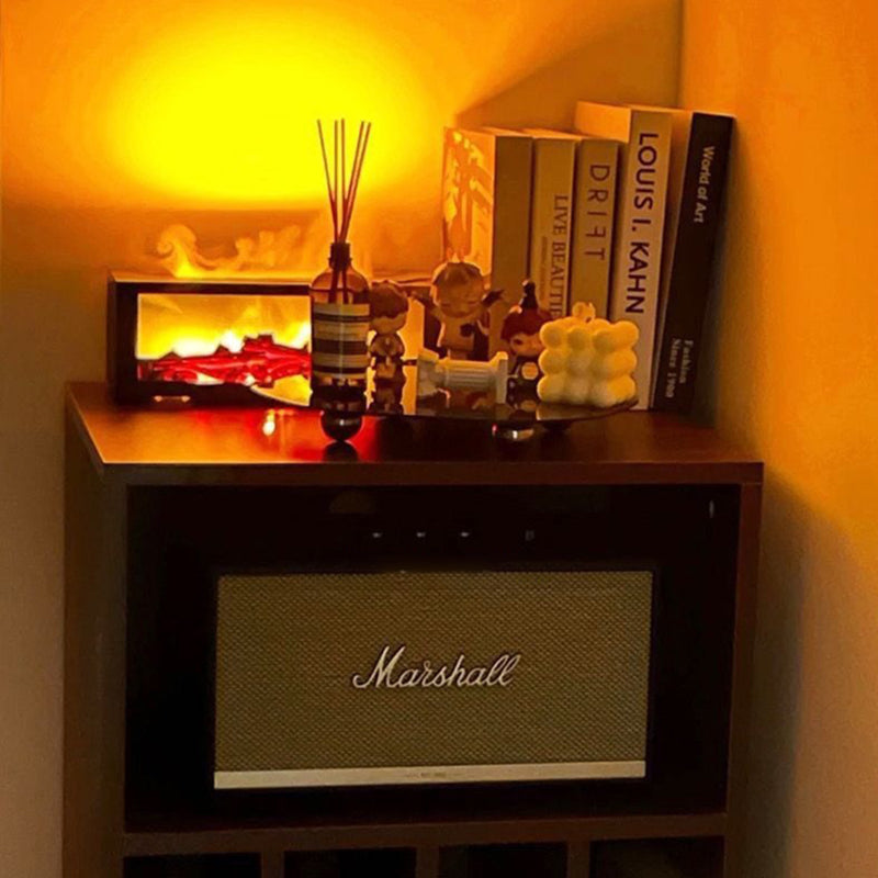 Modern Minimalist Rectangular Particle Board Metal Vinyl Record Storage Cabinet 2-Tier For Living Room