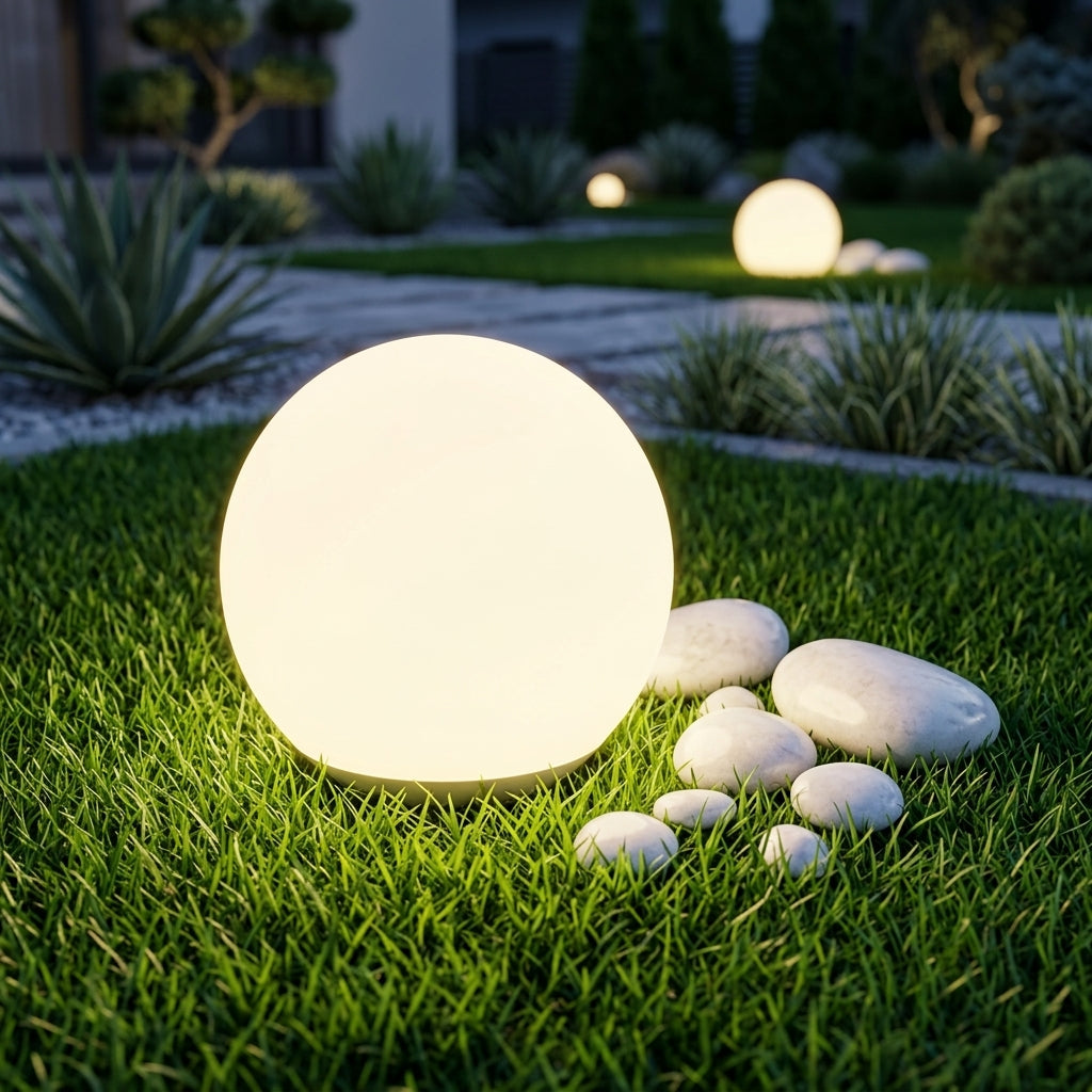Waterproof Solar LED Globe Light Warm White Outdoor Sphere Lamp for Minimalist Garden Patio and Lawn Decor Wholesale