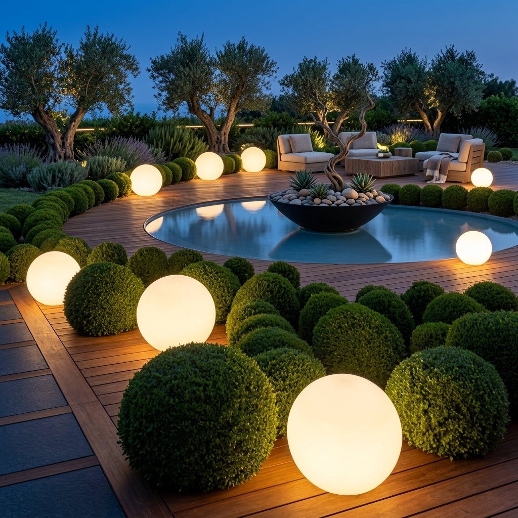 Globo de luz solar LED impermeable con cambio de color RGB para exteriores con control remoto, inalámbrico, para jardín y piscina