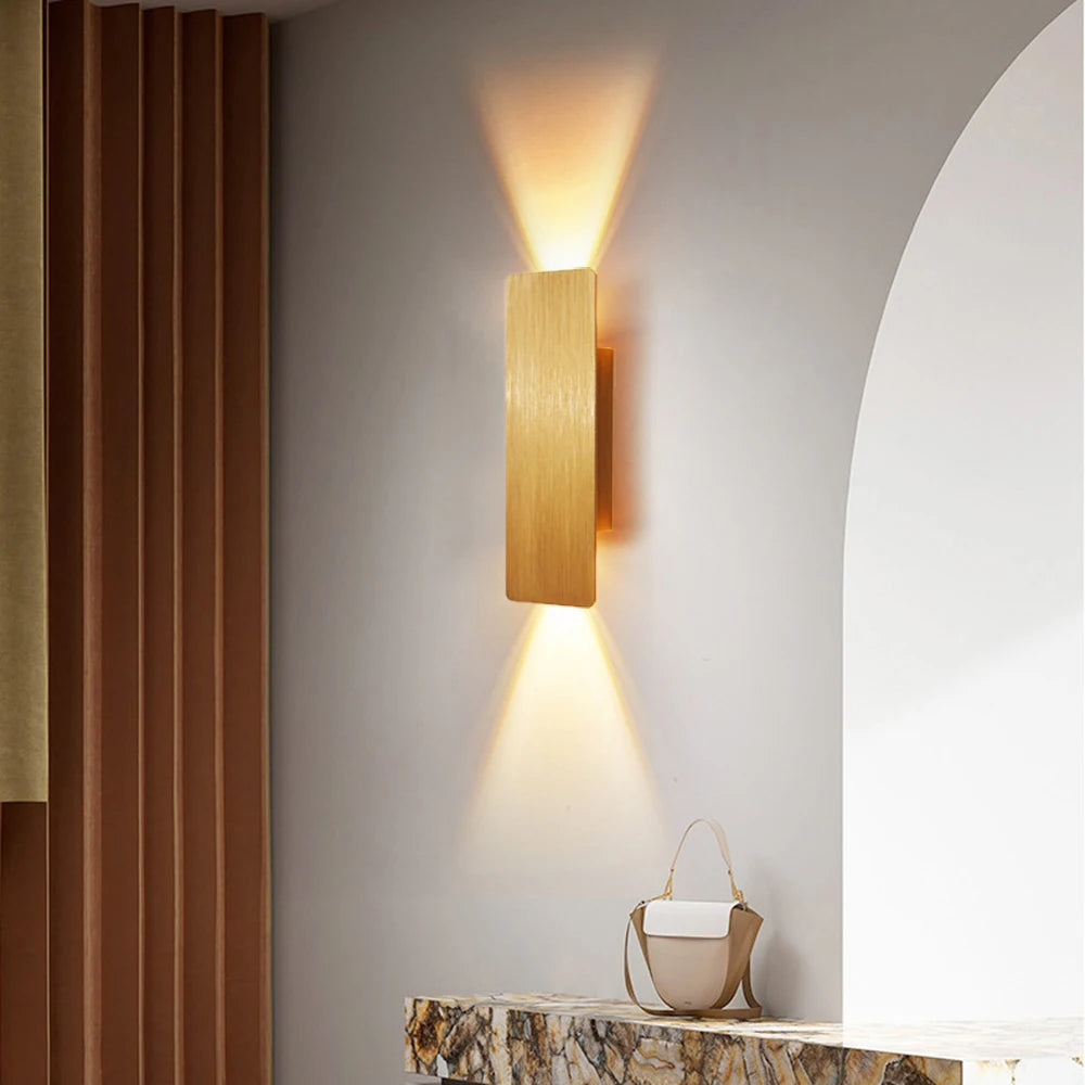 Moderna Lámpara de Pared LED Sencilla de 6W para Interiores, Dormitorio, Sala de Estar, Iluminación del Hogar, Pasillo, Decoración, Aplique de Aluminio AC85-265V