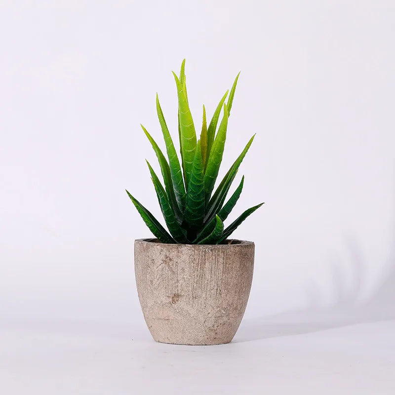 Mini Artificial Succulent Plastic Artificial Bonsai Plants Fake Decorative Ball Plants Simulation Mini Plants for Home Decor