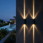 Modern Minimalist Aluminum Rectangular LED Outdoor Wall Sconce Light Fixture Waterproof IP65 for Patio Porch Garden Front Door Commercial Wholesale