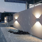 Modern Solar Up and Down Wall Sconce Waterproof Multi-Beam LED Outdoor Light for Garden and Fence