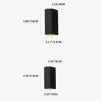 Modern Minimalist Aluminum Rectangular LED Outdoor Wall Sconce Light Fixture Waterproof IP65 for Patio Porch Garden Front Door Commercial Wholesale