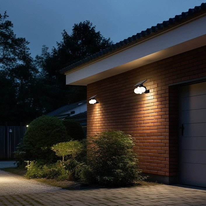 Aplique de pared LED moderno minimalista solar rectangular trapezoidal de ABS PC para jardín