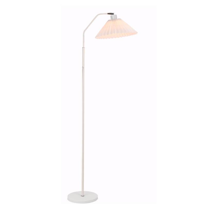 Lámpara de pie de una luz con pantalla plisada de tela minimalista