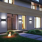 Modern Solar Up and Down Wall Sconce Waterproof Multi-Beam LED Outdoor Light for Garden and Fence