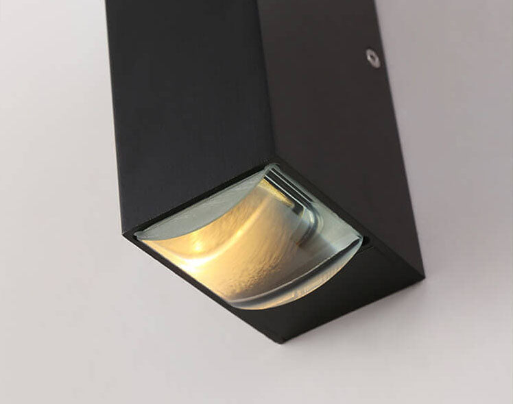 Modern Minimalist Aluminum Rectangular LED Outdoor Wall Sconce Light Fixture Waterproof IP65 for Patio Porch Garden Front Door Commercial Wholesale