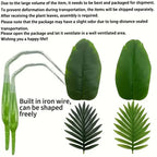 Lifelike Faux Monstera Deliciosa Artificial Swiss Cheese Plant for Modern Home and Office Decor (Unpotted)