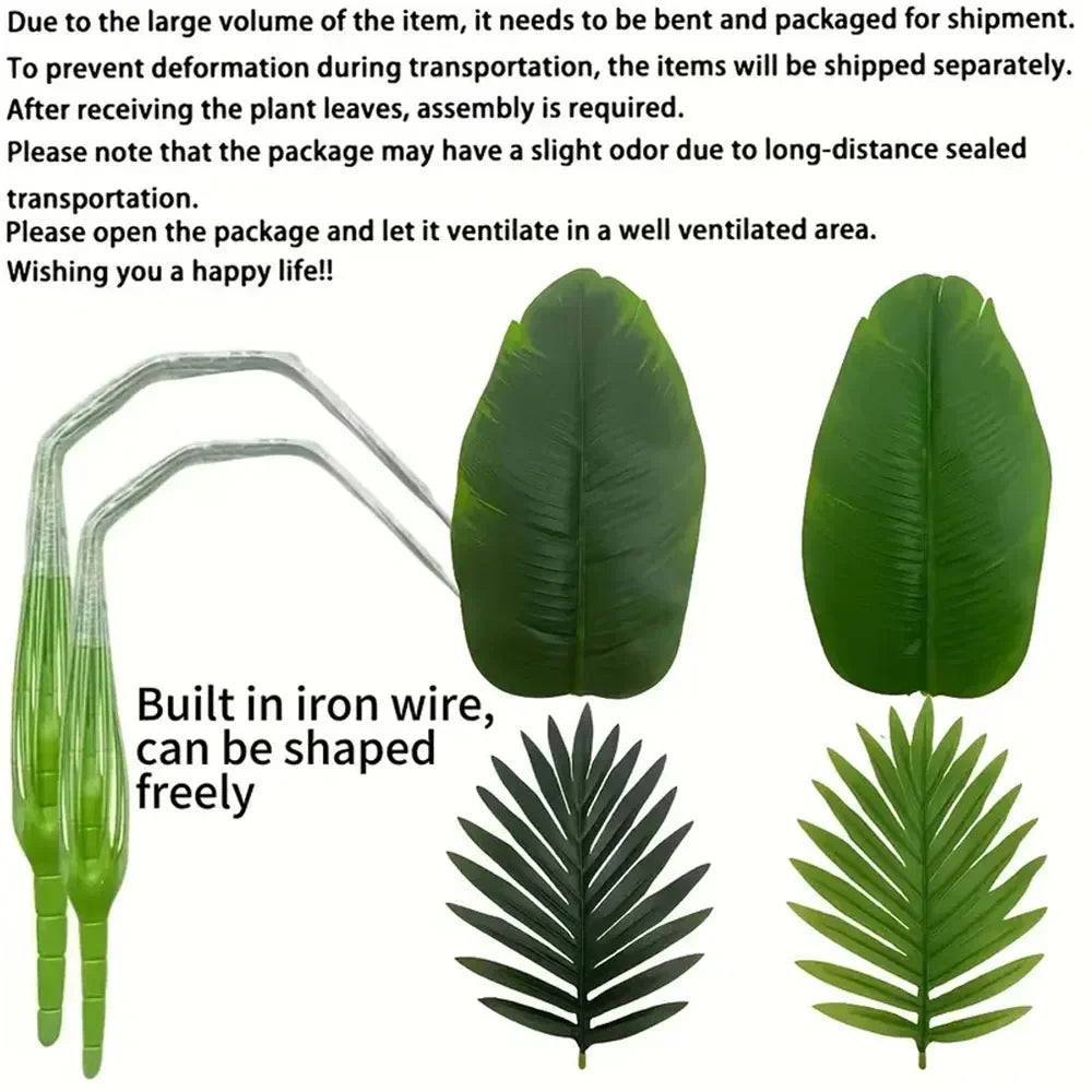 Lifelike Faux Monstera Deliciosa Artificial Swiss Cheese Plant for Modern Home and Office Decor (Unpotted)