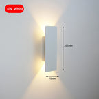 Moderna Lámpara de Pared LED Sencilla de 6W para Interiores, Dormitorio, Sala de Estar, Iluminación del Hogar, Pasillo, Decoración, Aplique de Aluminio AC85-265V