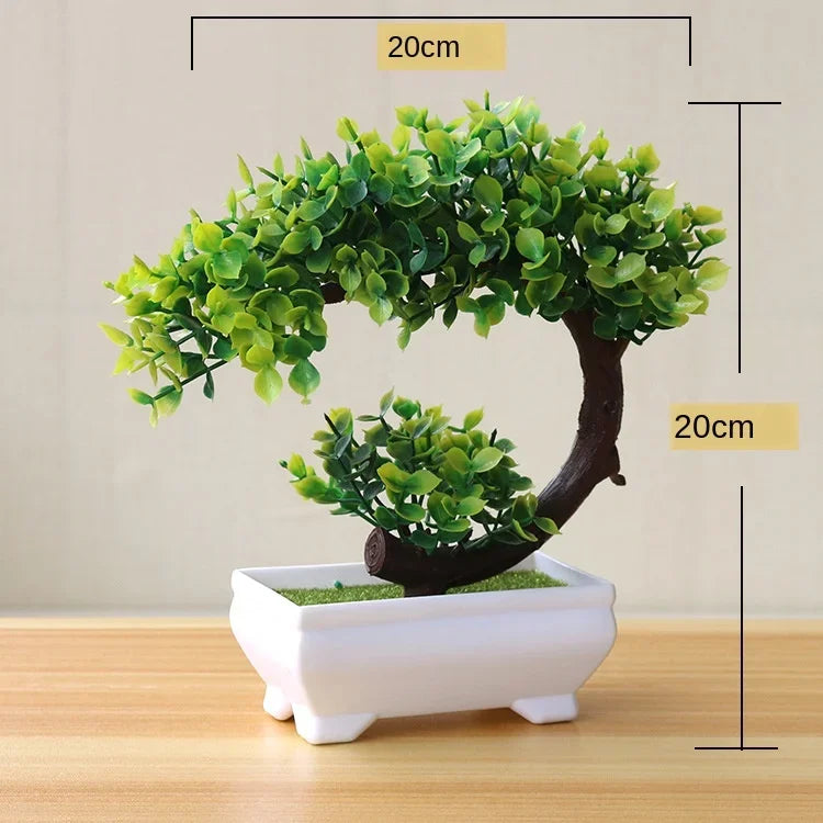 Premium and Artificial Wabi-Sabi Faux Bonsai Tree Lifelike Zen Botanical Accent for Executive Desk and Minimalist Decor