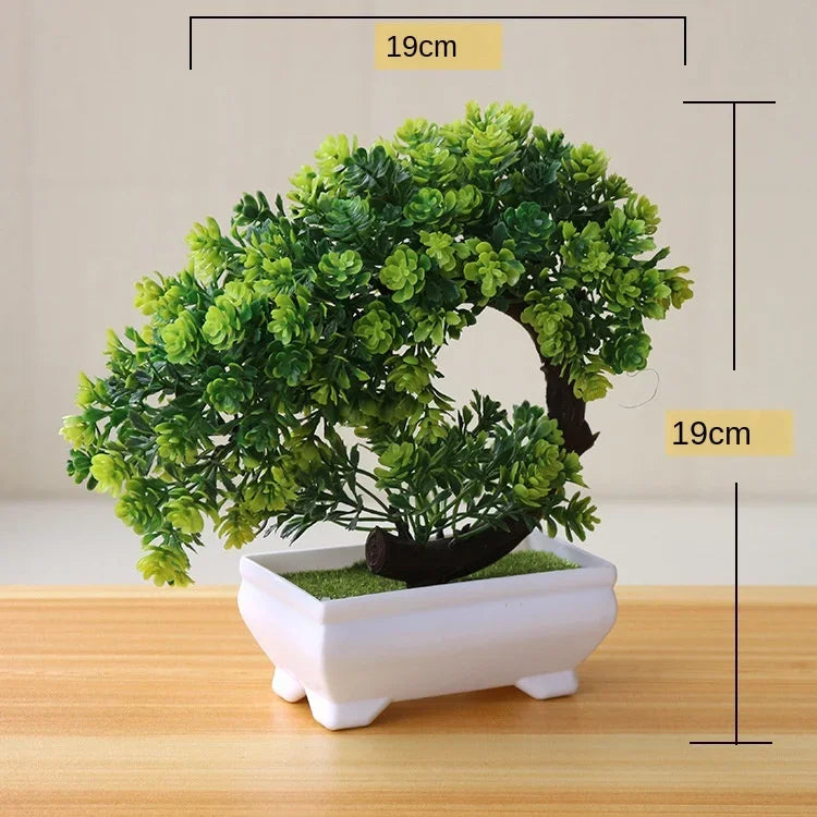 Premium and Artificial Wabi-Sabi Faux Bonsai Tree Lifelike Zen Botanical Accent for Executive Desk and Minimalist Decor