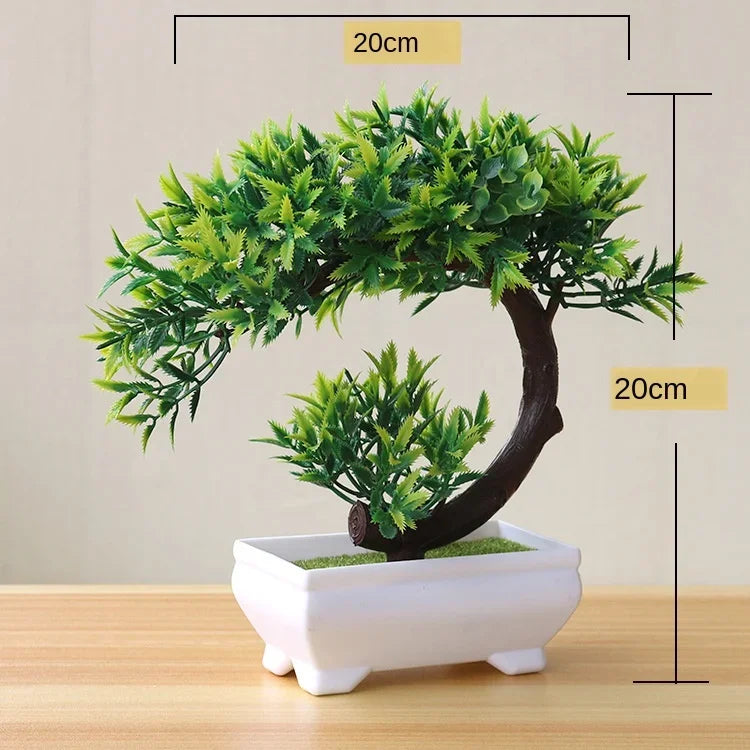 Premium and Artificial Wabi-Sabi Faux Bonsai Tree Lifelike Zen Botanical Accent for Executive Desk and Minimalist Decor