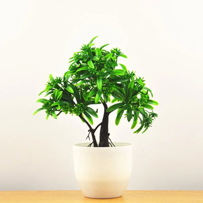 Premium and Artificial Wabi-Sabi Faux Bonsai Tree Lifelike Zen Botanical Accent for Executive Desk and Minimalist Decor