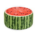 Modern Round Fabric Pouf with Creative Fruit Pattern – Kids Footstool for Living Room