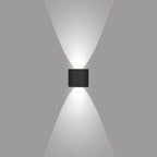 Modern Black Aluminum Waterproof Outdoor Patio LED Wall Sconce Lamp