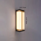 Modern Fluted Acrylic LED Outdoor Wall Sconce Waterproof Tall Exterior Light Fixture for Front Porch and Patio