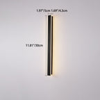 Lámpara de pared LED rectangular larga minimalista moderna de aluminio y acrílico para jardín