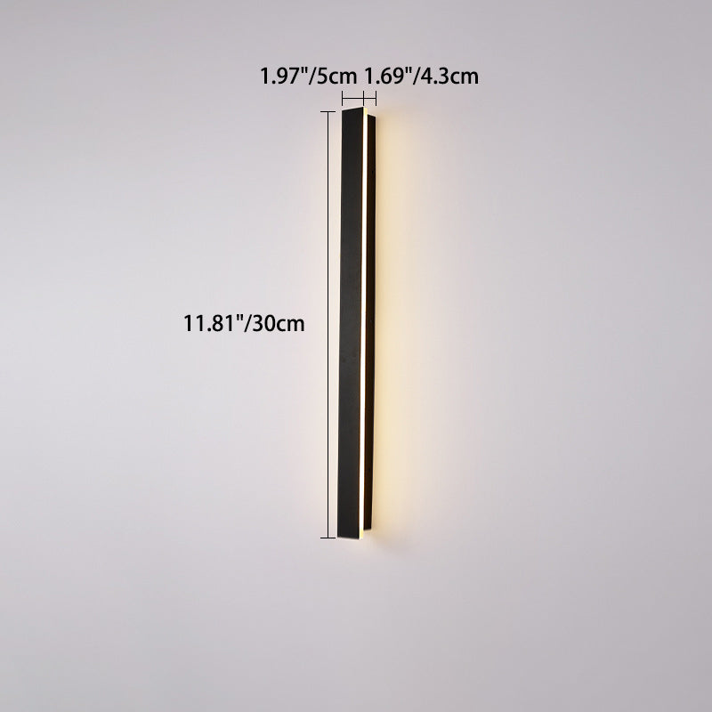 Lámpara de pared LED rectangular larga minimalista moderna de aluminio y acrílico para jardín
