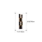 Lámpara de aplique de pared LED rectangular de acero inoxidable, impermeable, estilo retro contemporáneo, para patio exterior