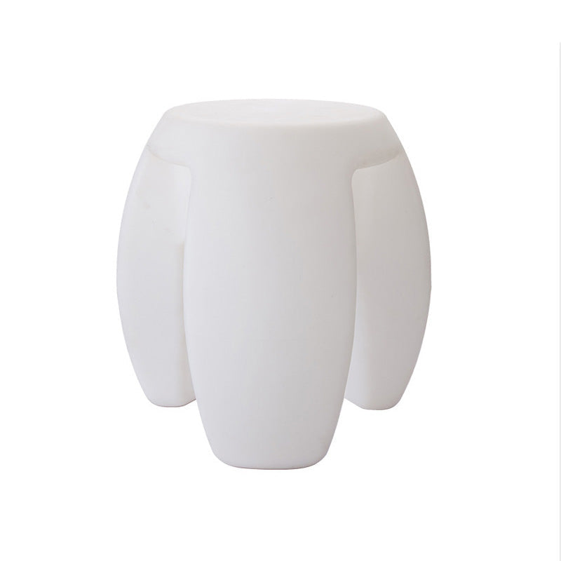 Taburete Redondo Elegante con LED - Plástico Impermeable, Diseño Moderno Minimalista para Salas de Entretenimiento