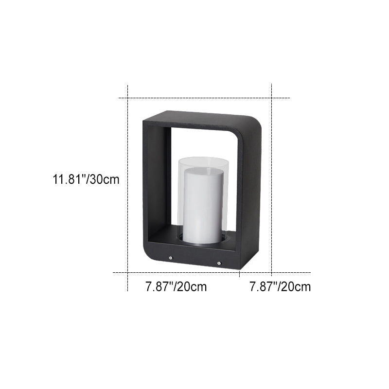 Architectural Hardwired LED Bollard Light Modern Waterproof Landscape Fixture for Luxury Patio and Driveway...