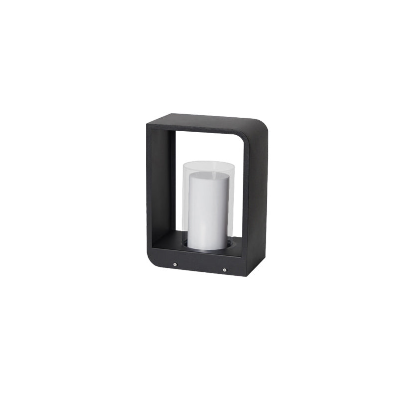 Modern Minimalist LED Outdoor Bollard Light Waterproof Pathway Landscape Fixture Solar or Hardwired for Garden Patio Wholesale