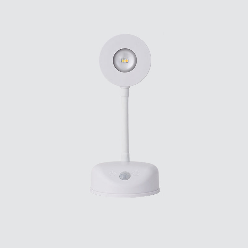 Lámpara de pared LED redonda, recargable, con sensor de movimiento, de ABS, impermeable, para patio exterior, de simplicidad moderna