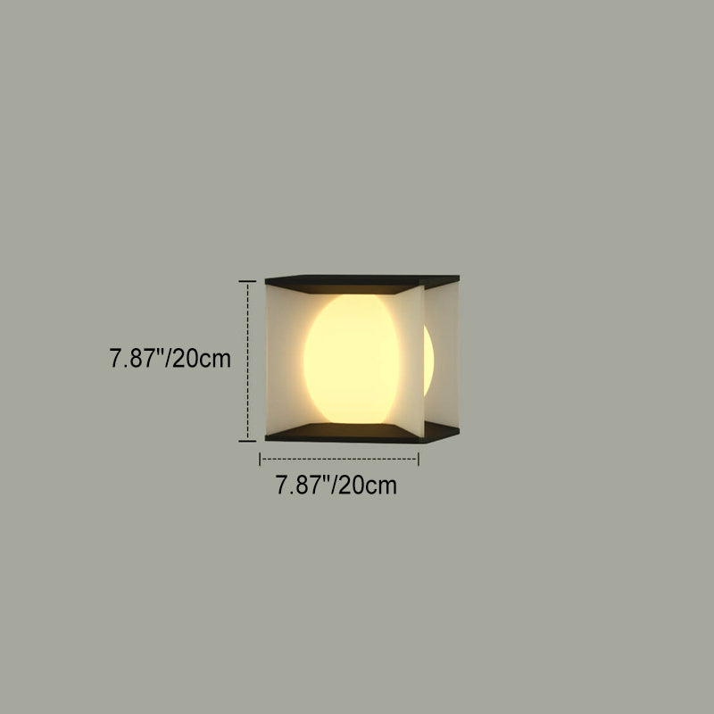 Modern Minimalist Square Globe LED Post Cap Light Waterproof IP65 Outdoor Pillar Lamp for Garden Fence Patio Wholesale