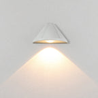 Modern Minimalist Triangle Cone Waterproof Aluminum Lens Frosted LED Outdoor Wall Sconce Lamp