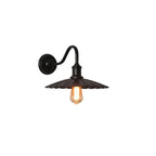 Lámpara de pared moderna minimalista, impermeable, redonda, plisada, con pétalos, de hierro, de 1 luz, para patio exterior