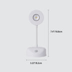 Lámpara de pared LED redonda, recargable, con sensor de movimiento, de ABS, impermeable, para patio exterior, de simplicidad moderna